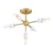 Designers Fountain Star Dust 16.5 in. 5-Light Brushed Gold Mid-Century Modern Semi Flush Mount Natural Marble Accents D304C-SF-BG - alternate 5